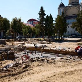 Lucrările de reabilitare a parcului Vasile Lucaciu avansează