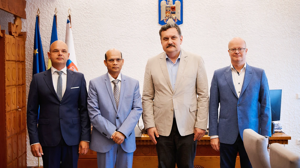 Excelența Sa, dr. Manoj Kumar Mohapatra, ambasadorul Indiei în România, în vizită la Satu Mare