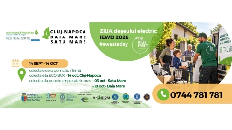 Campanie de colectare a deșeurilor de echipamente electrice și electrocasnice, 14 septembrie – 14 octombrie 2026